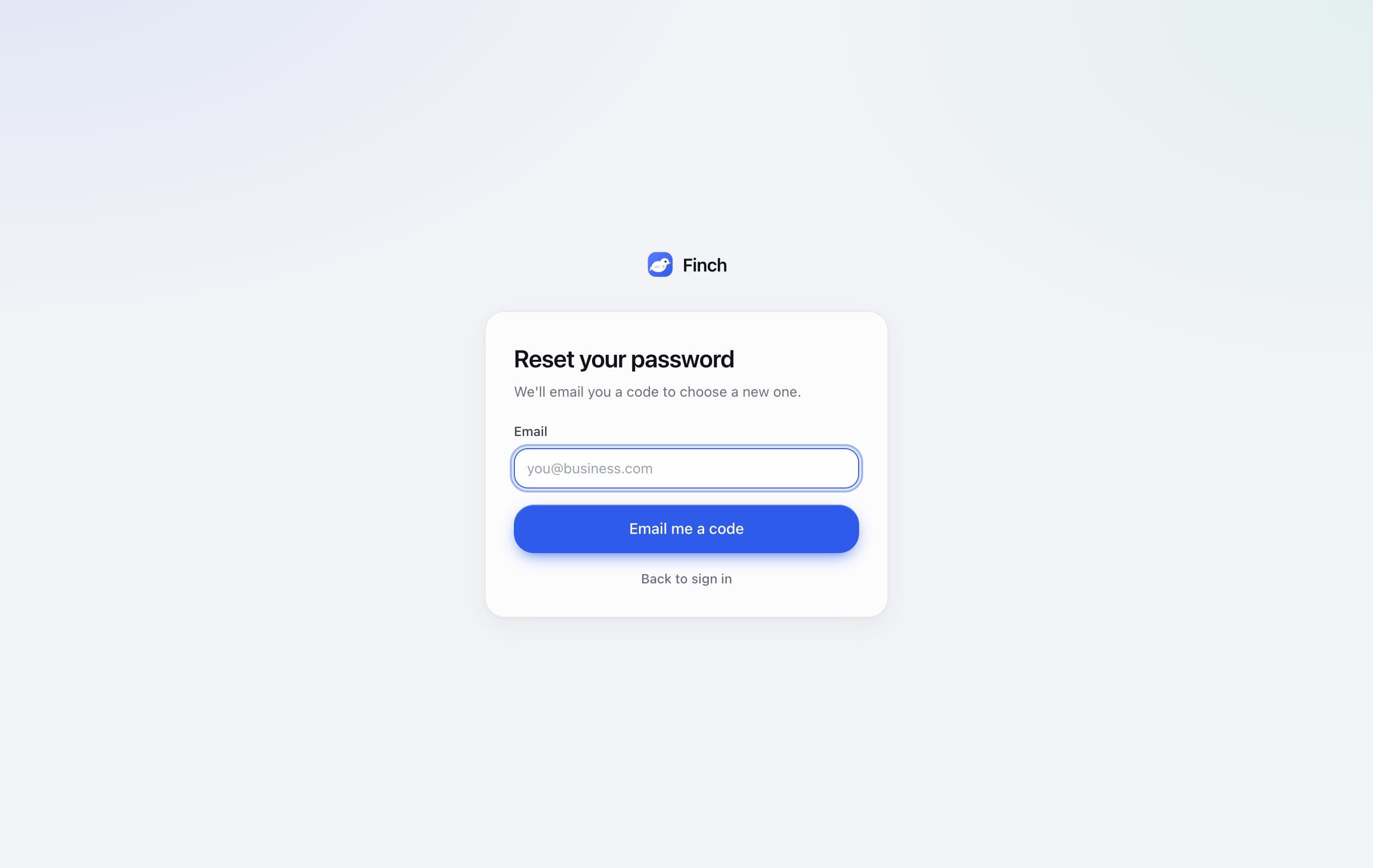 Resetting a password
