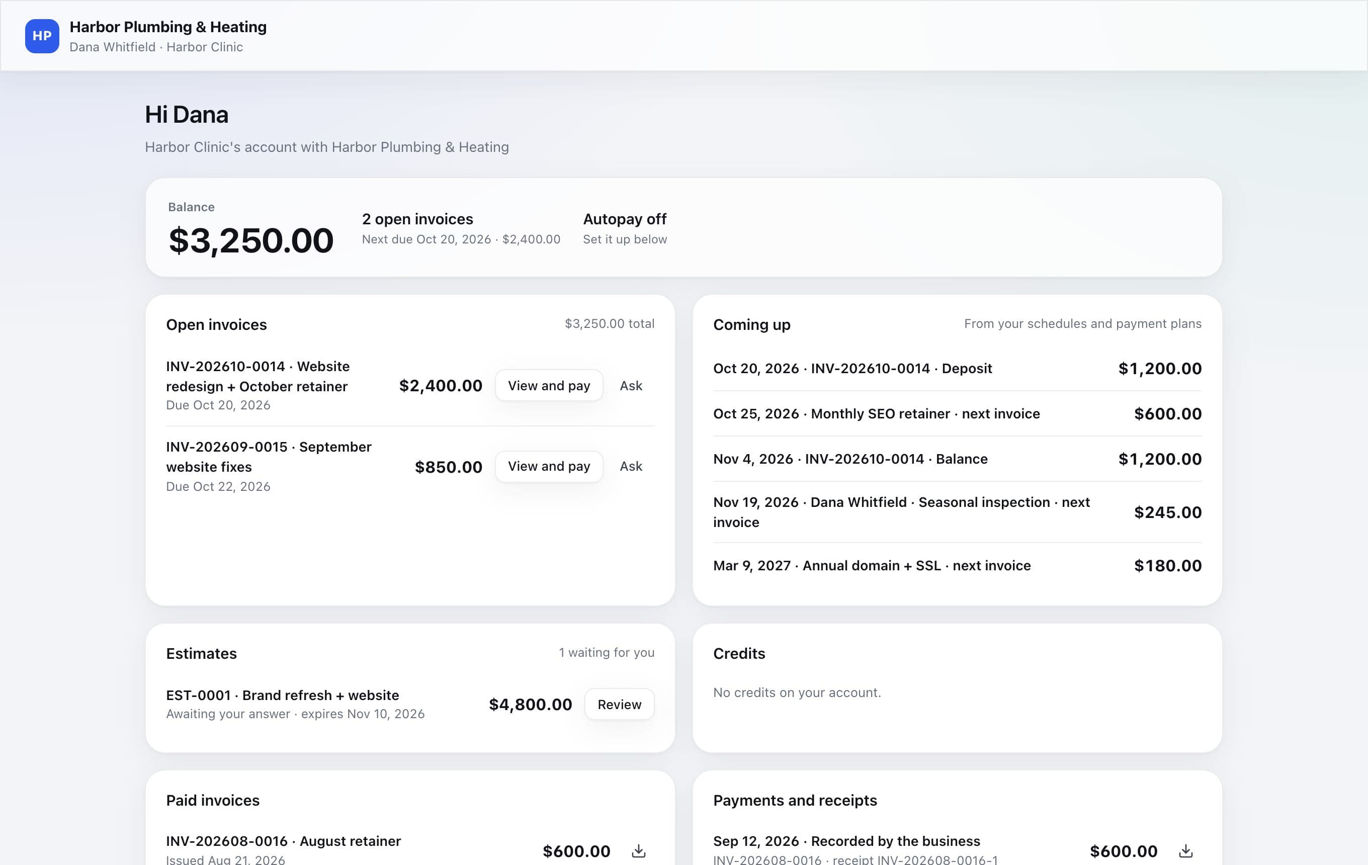 The customer portal