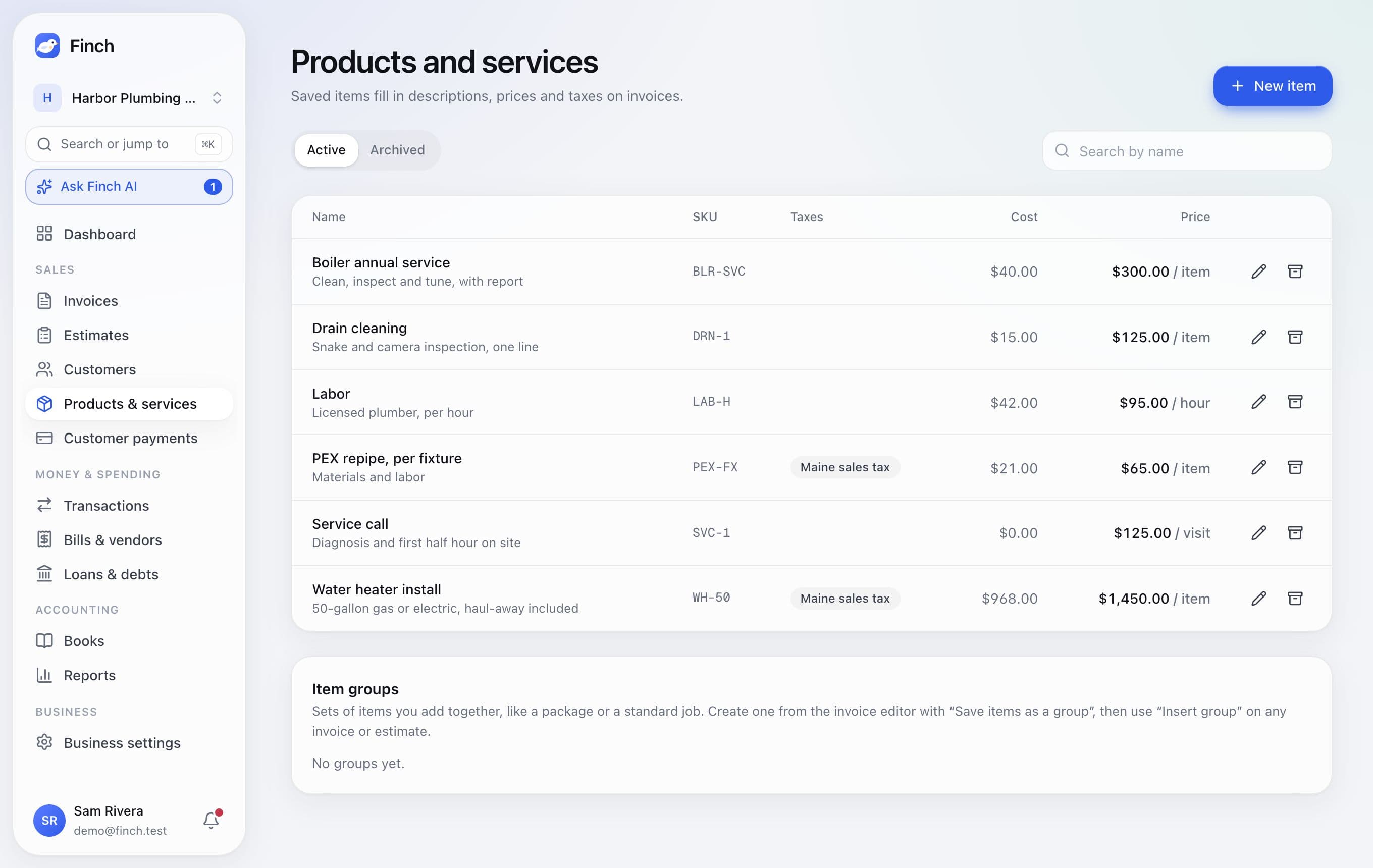 Products and services