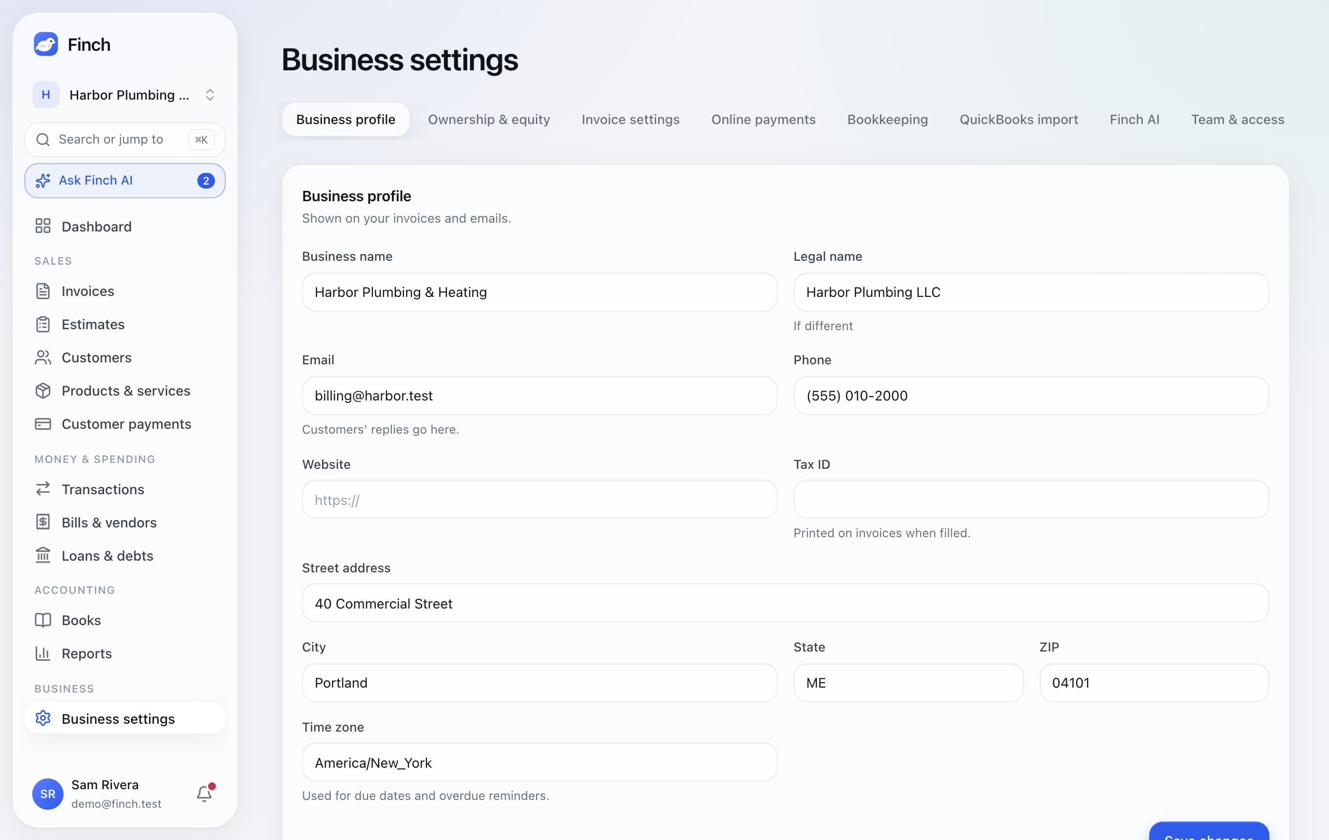 Business profile